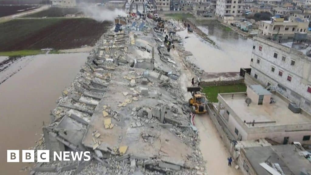 Turkey and Syria earthquake: Aerial footage shows Syria aftermath